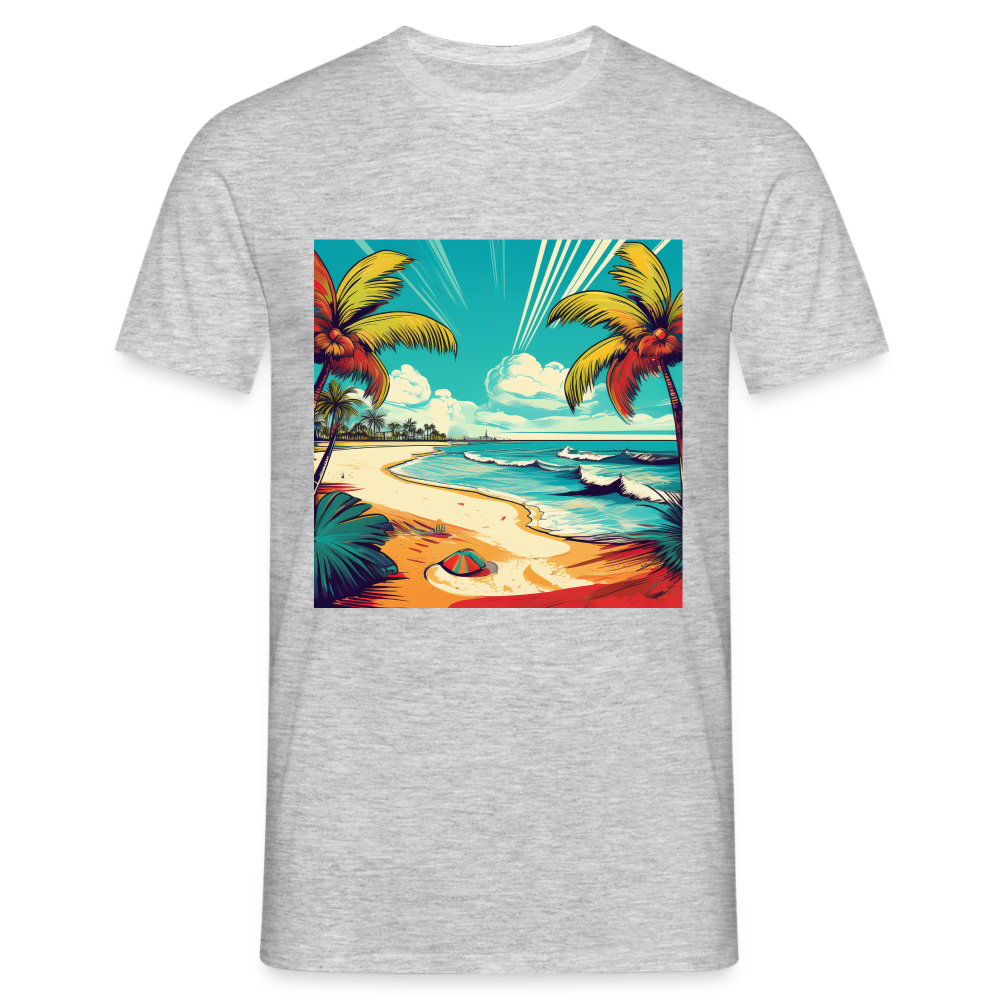 T-Shirt Mexico "Paradise Tulum" - Grau meliert
