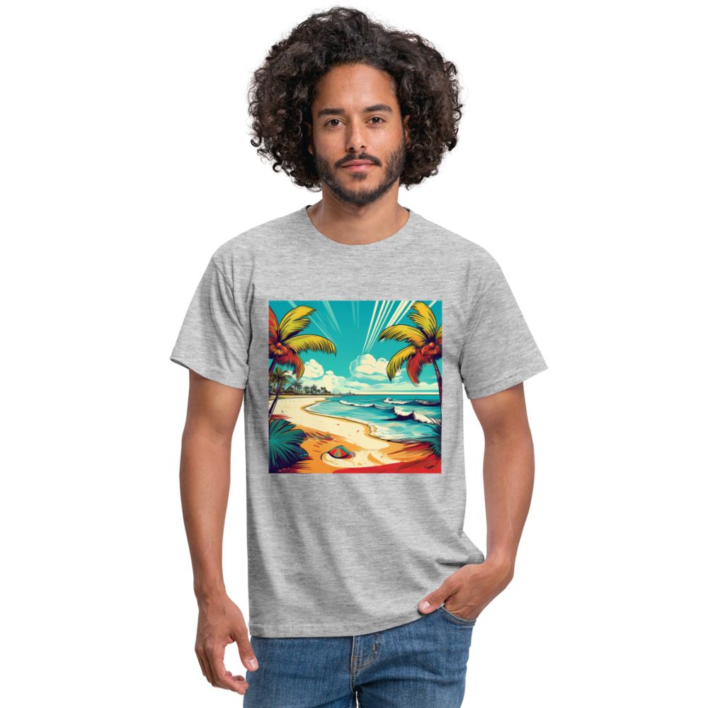 T-Shirt Mexico "Paradise Tulum" - Grau meliert