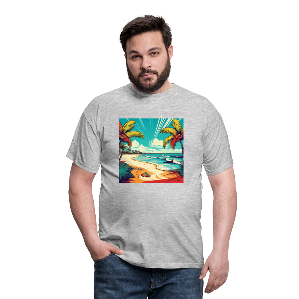 T-Shirt Mexico "Paradise Tulum" - Grau meliert