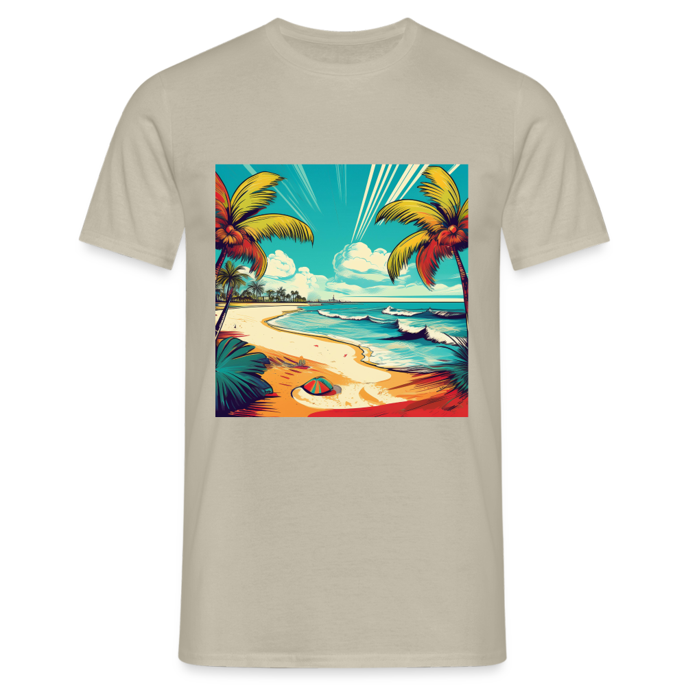 T-Shirt Mexico "Paradise Tulum" - Sandbeige