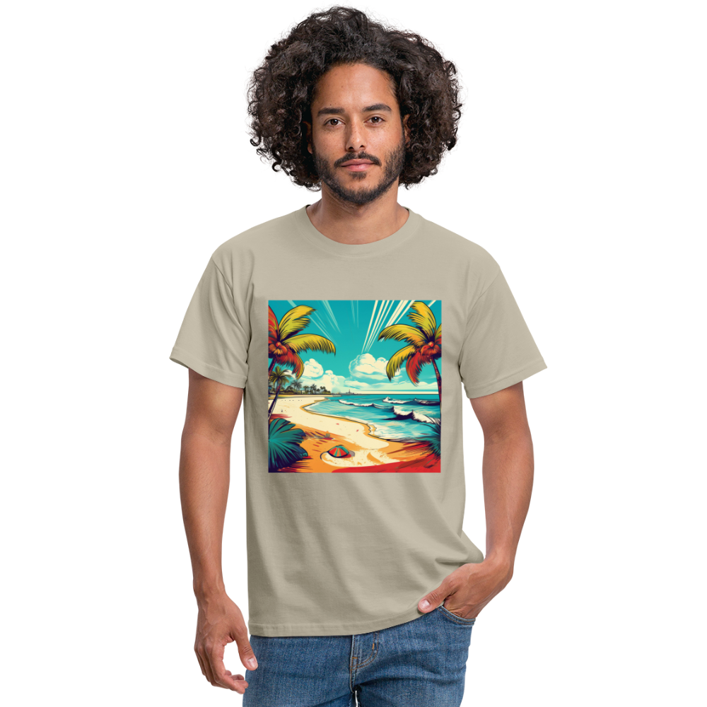 T-Shirt Mexico "Paradise Tulum" - Sandbeige