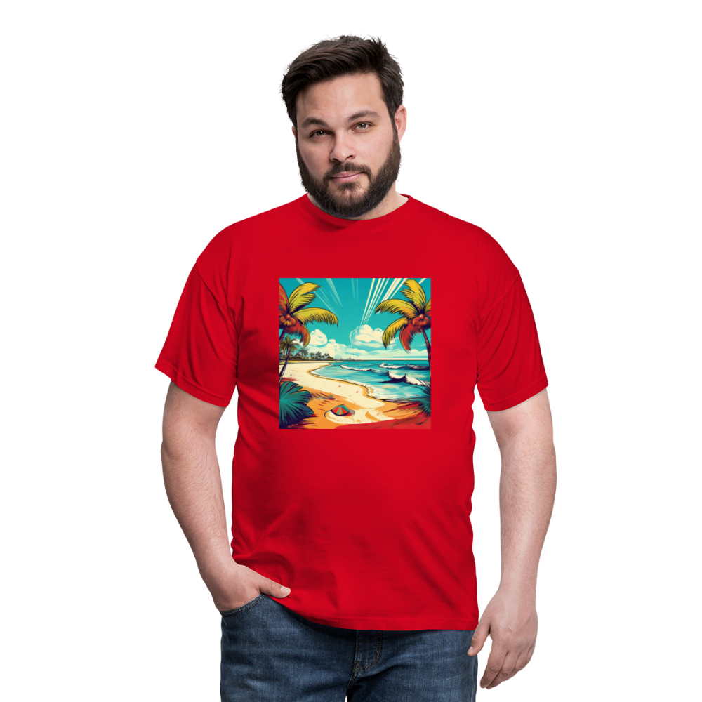 T-Shirt Mexico "Paradise Tulum" - Rot