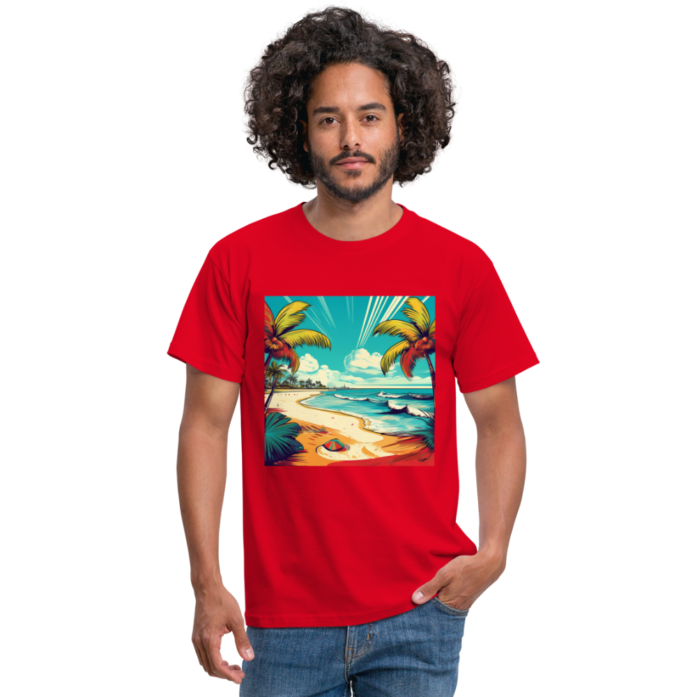 T-Shirt Mexico "Paradise Tulum" - Rot