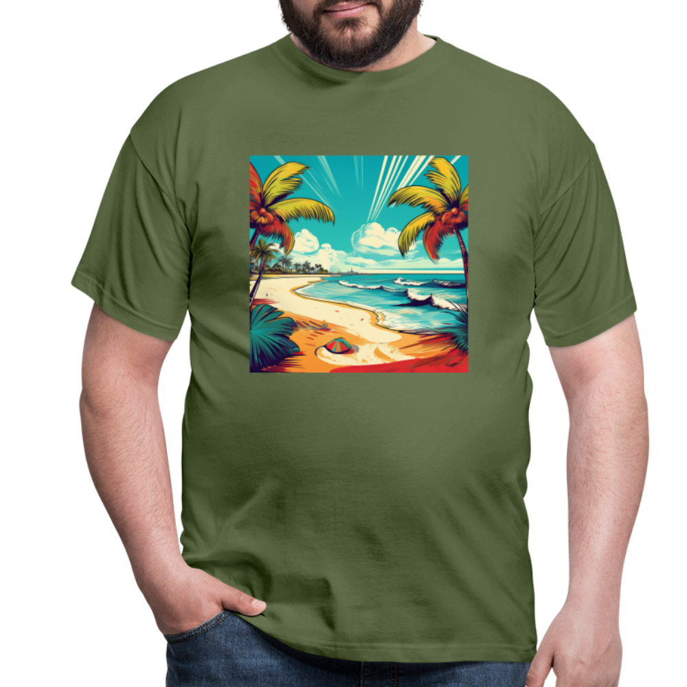 T-Shirt Mexico "Paradise Tulum" - Militärgrün