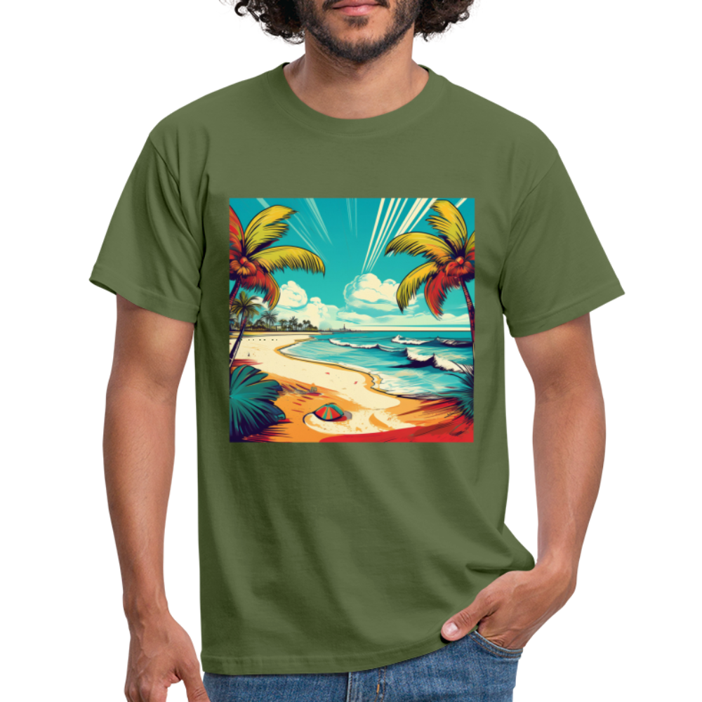 T-Shirt Mexico "Paradise Tulum" - Militärgrün