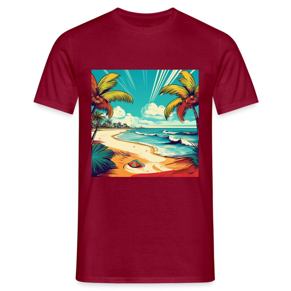 T-Shirt Mexico "Paradise Tulum" - Ziegelrot