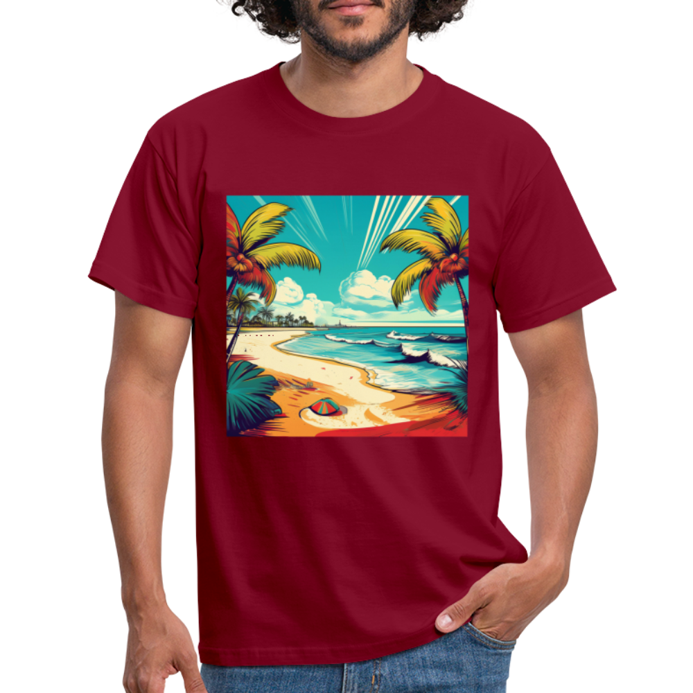 T-Shirt Mexico "Paradise Tulum" - Ziegelrot