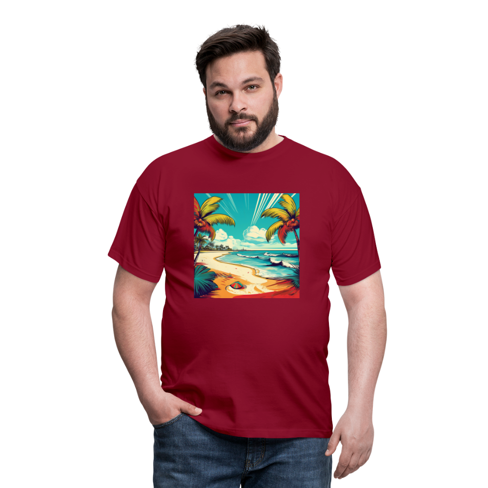 T-Shirt Mexico "Paradise Tulum" - Ziegelrot