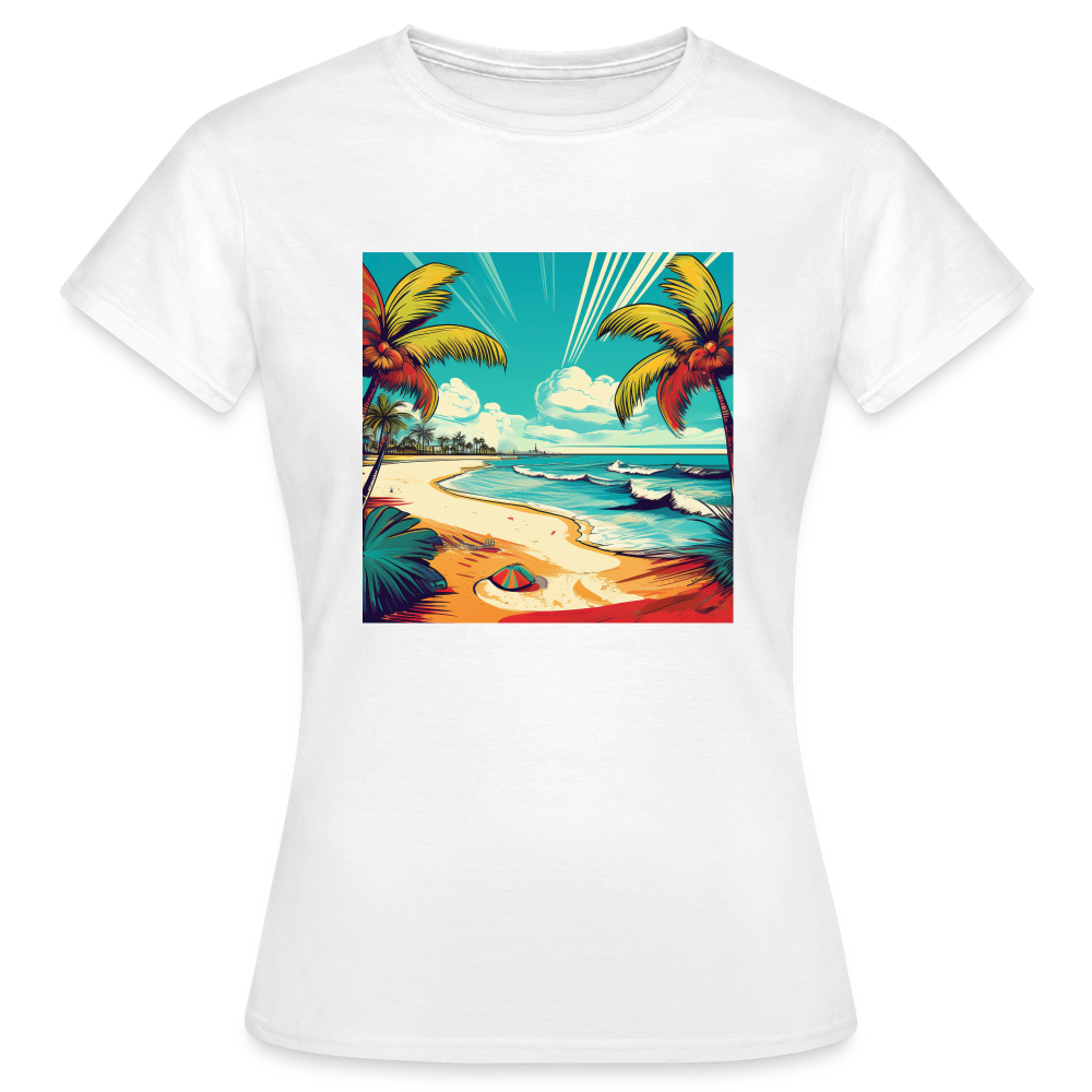 T-Shirt Ladies Mexico "Paradise Tulum" - Weiß