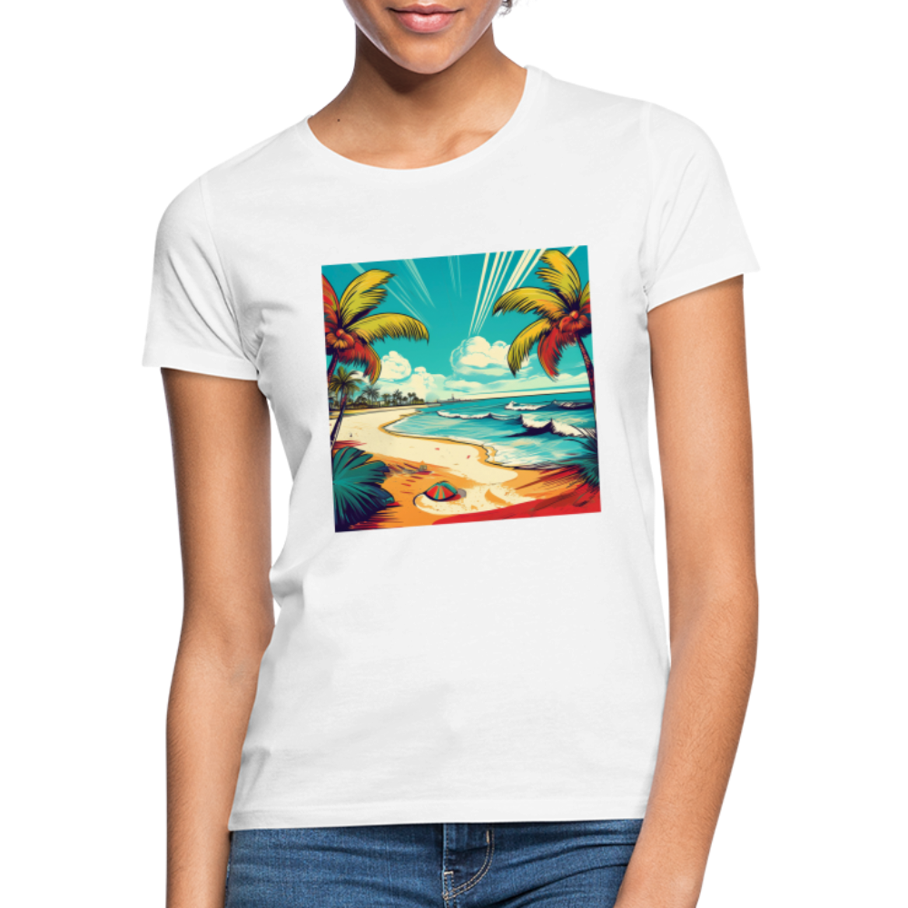 T-Shirt Ladies Mexico "Paradise Tulum" - Weiß