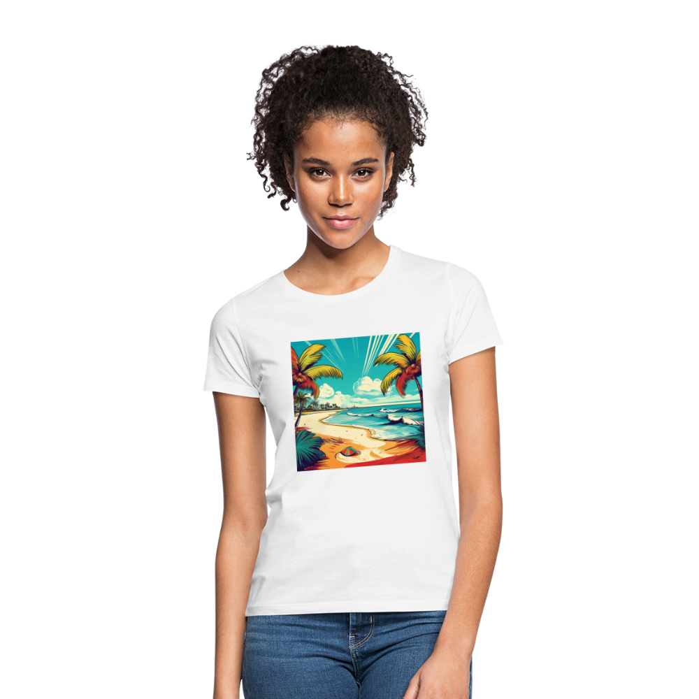 T-Shirt Ladies Mexico "Paradise Tulum" - Weiß
