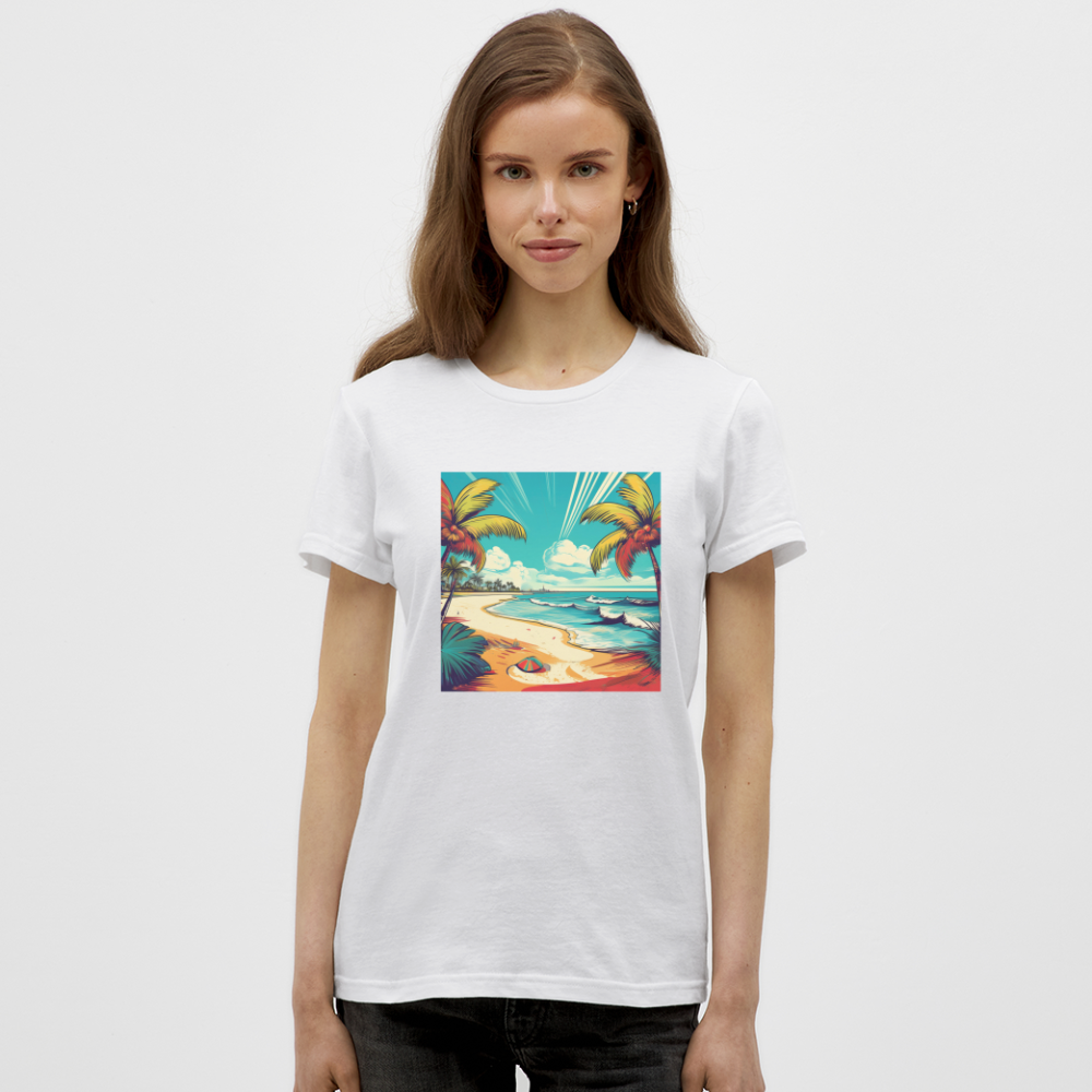 T-Shirt Ladies Mexico "Paradise Tulum" - Weiß