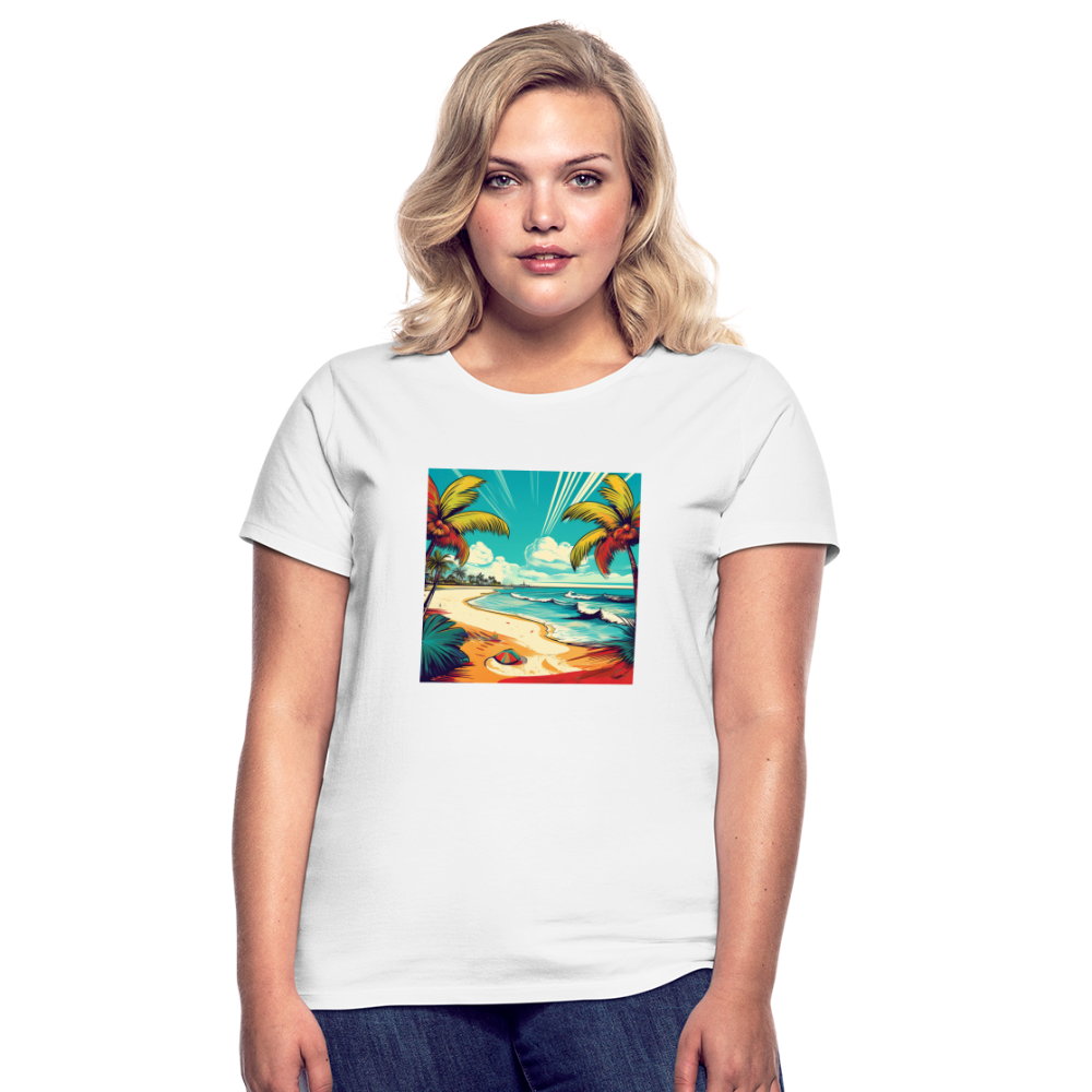 T-Shirt Ladies Mexico "Paradise Tulum" - Weiß