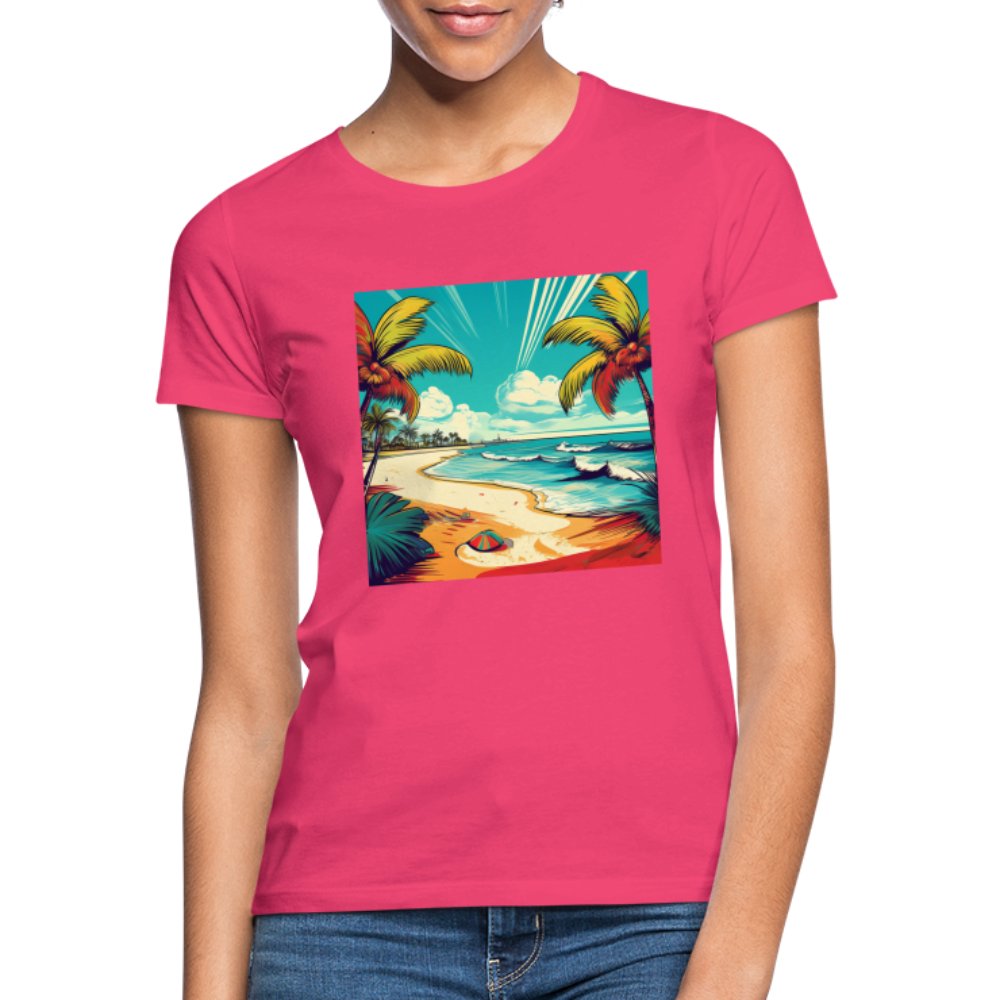 T-Shirt Ladies Mexico "Paradise Tulum" - Azalea
