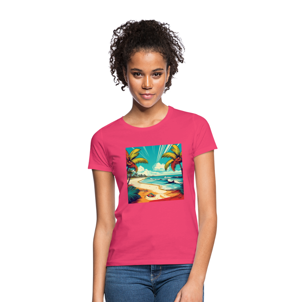 T-Shirt Ladies Mexico "Paradise Tulum" - Azalea