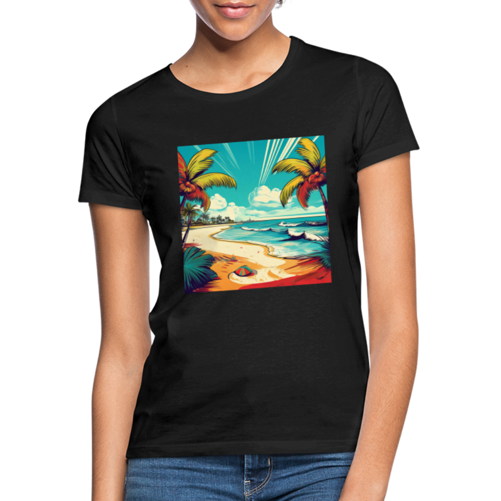 T-Shirt Ladies Mexico "Paradise Tulum" - Schwarz