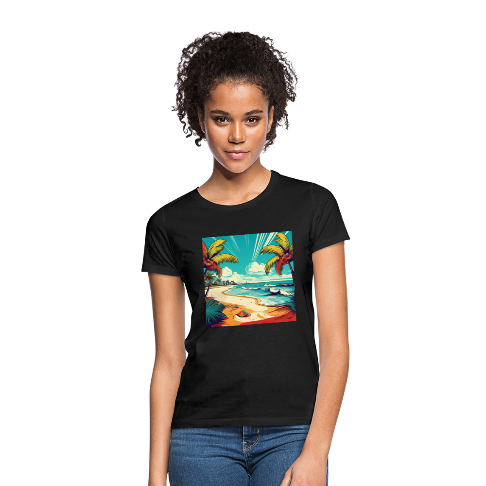 T-Shirt Ladies Mexico "Paradise Tulum" - Schwarz