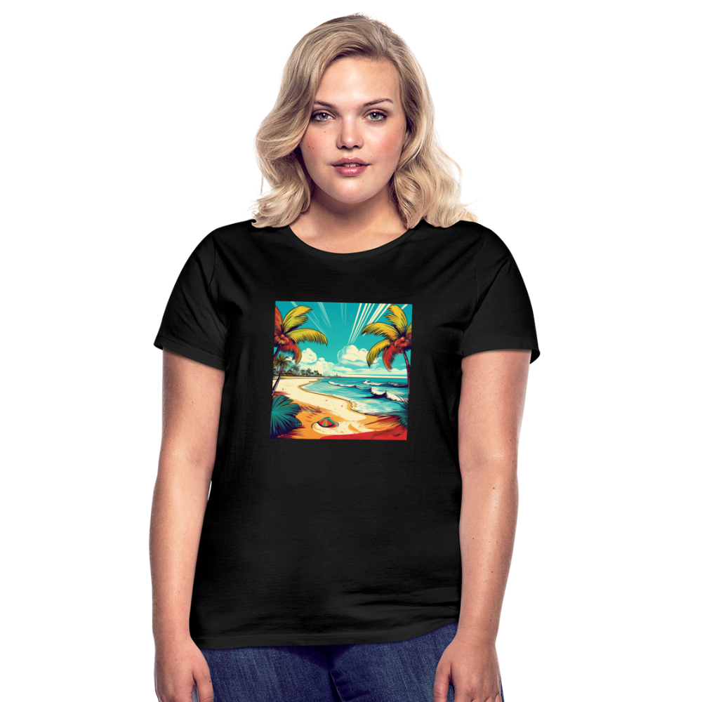 T-Shirt Ladies Mexico "Paradise Tulum" - Schwarz