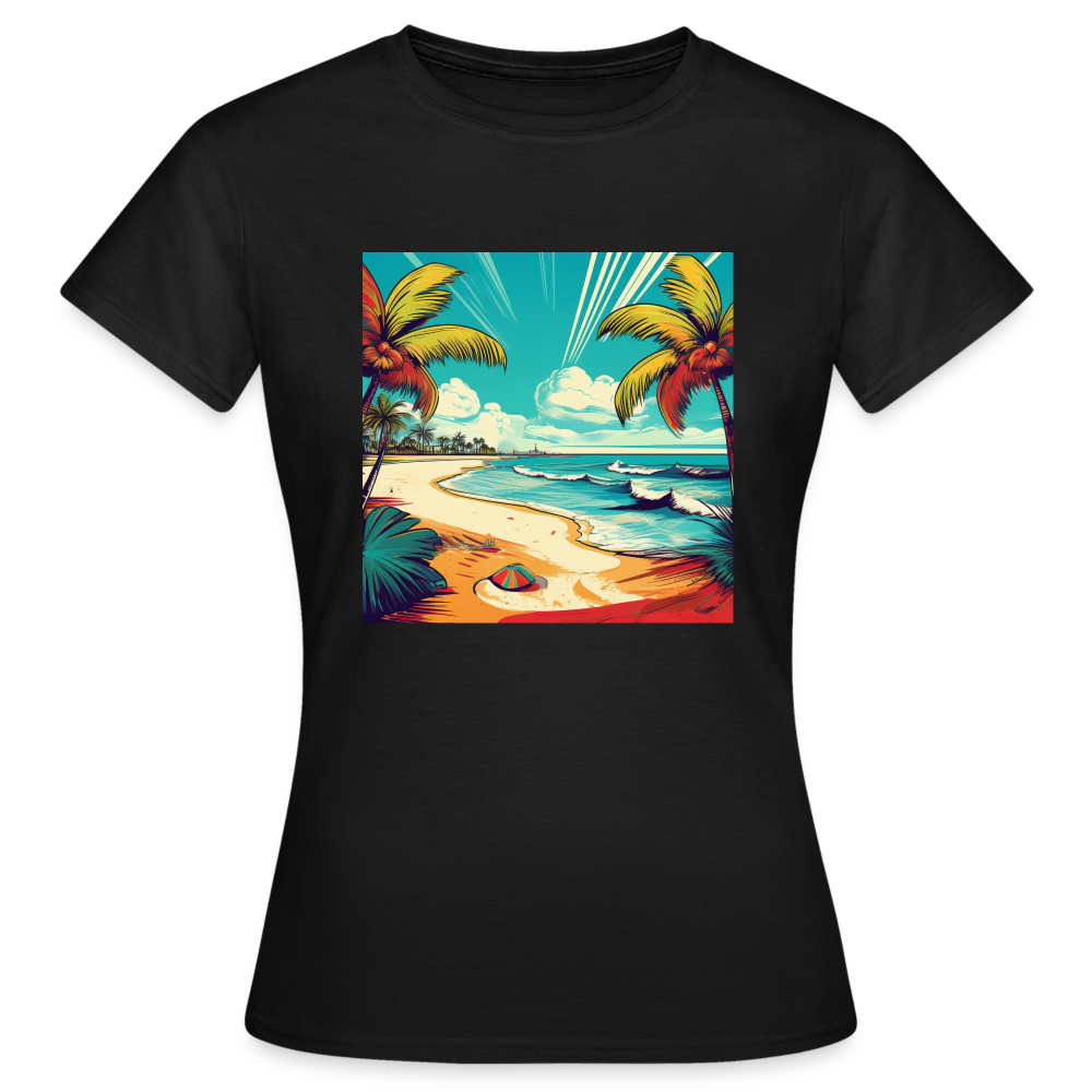 T-Shirt Ladies Mexico "Paradise Tulum" - Schwarz
