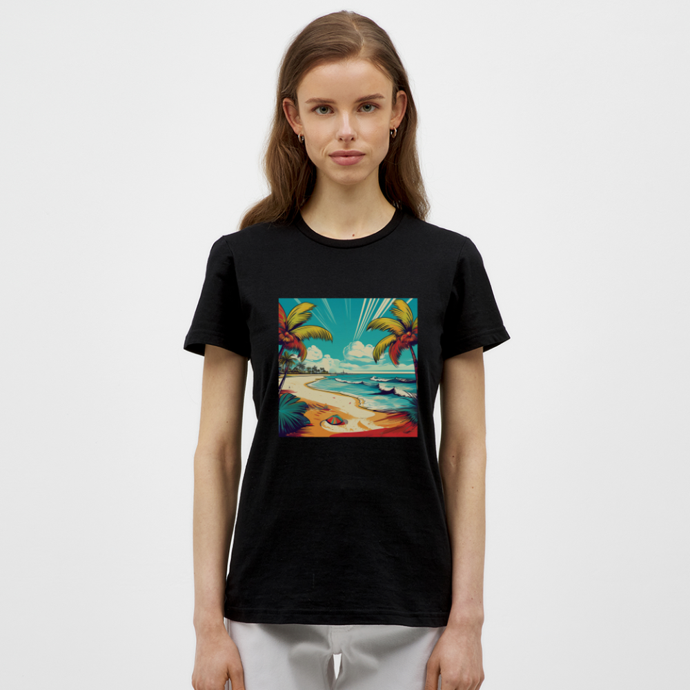T-Shirt Ladies Mexico "Paradise Tulum" - Schwarz