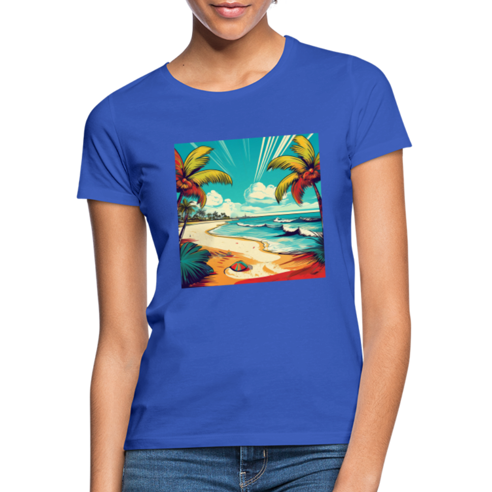 T-Shirt Ladies Mexico "Paradise Tulum" - Royalblau