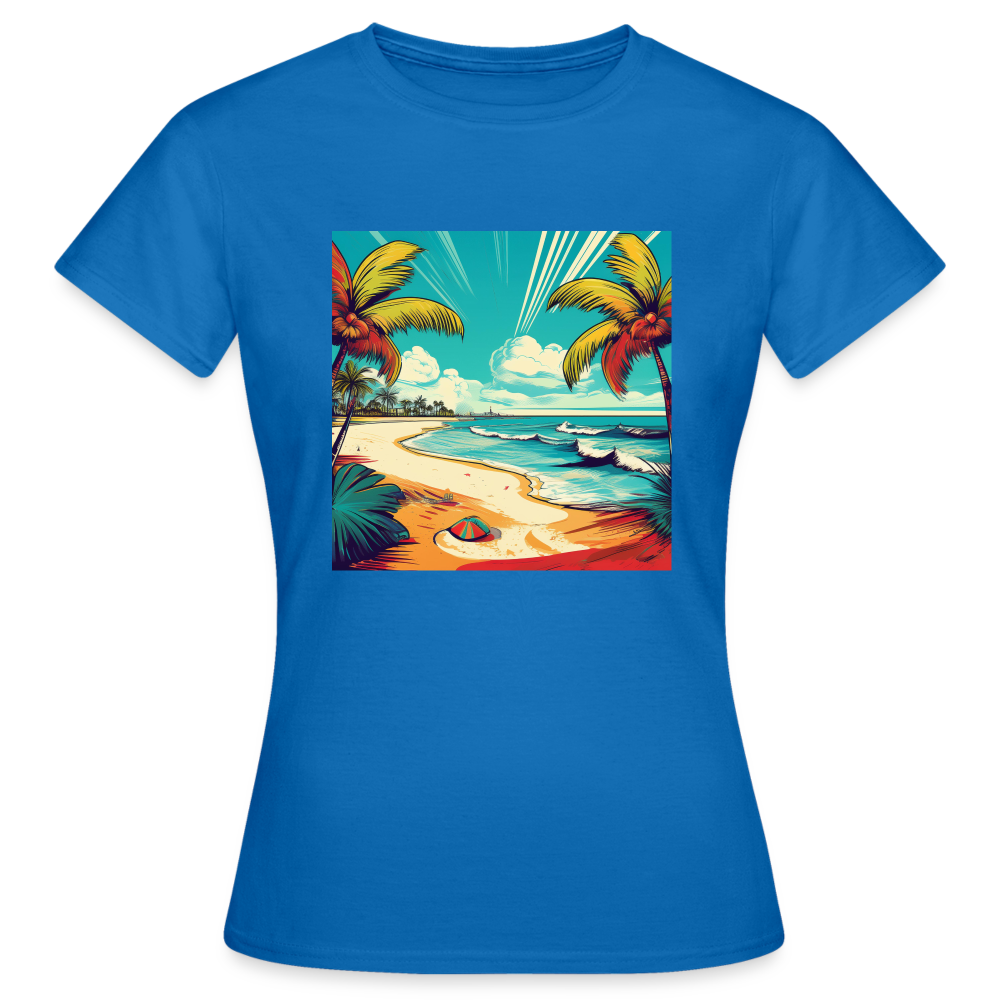 T-Shirt Ladies Mexico "Paradise Tulum" - Royalblau