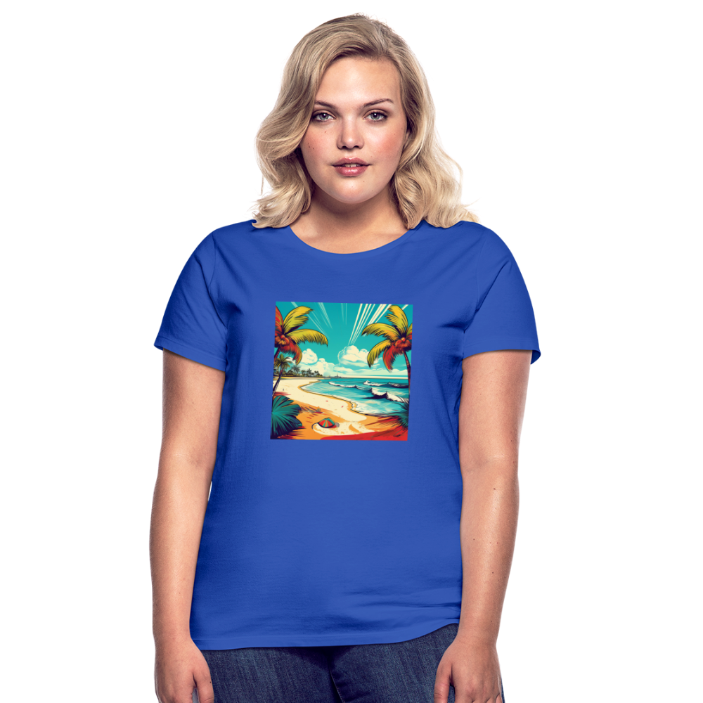 T-Shirt Ladies Mexico "Paradise Tulum" - Royalblau