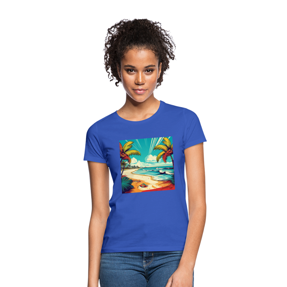 T-Shirt Ladies Mexico "Paradise Tulum" - Royalblau