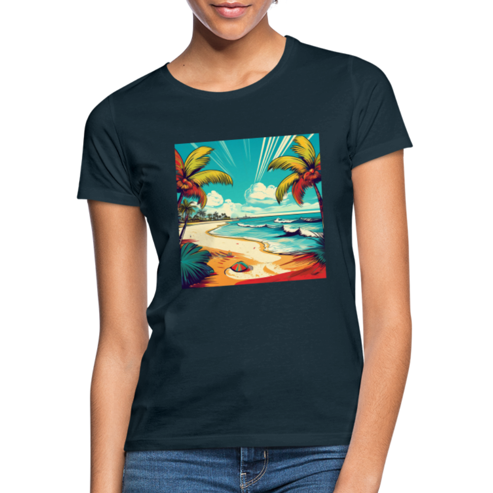 T-Shirt Ladies Mexico "Paradise Tulum" - Navy
