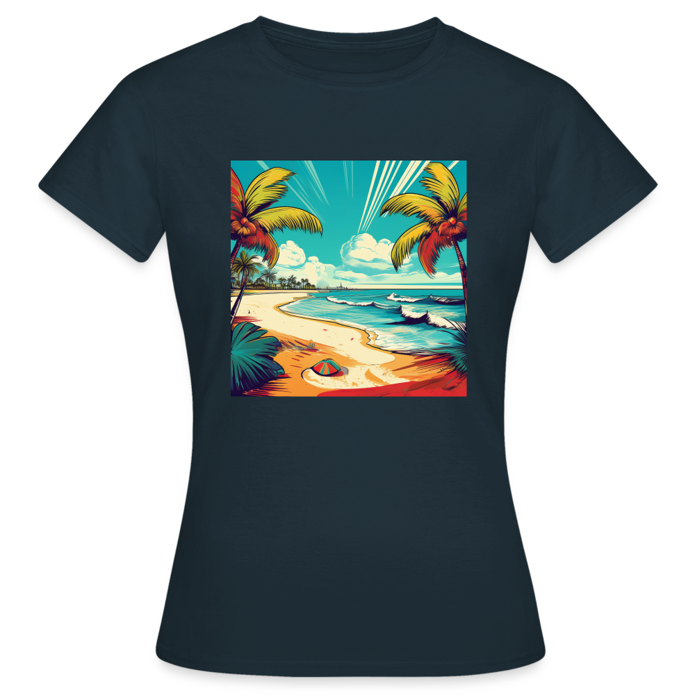 T-Shirt Ladies Mexico "Paradise Tulum" - Navy