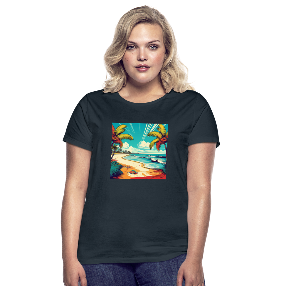 T-Shirt Ladies Mexico "Paradise Tulum" - Navy