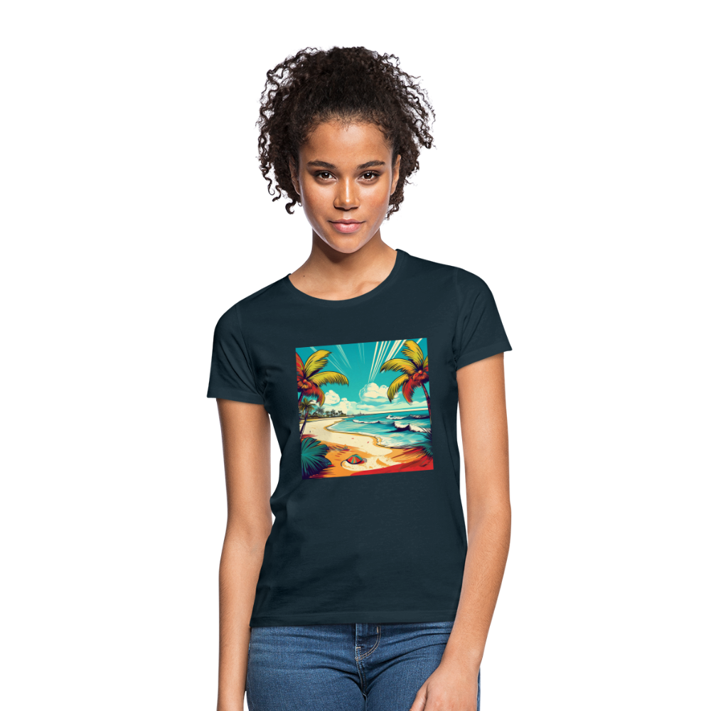 T-Shirt Ladies Mexico "Paradise Tulum" - Navy