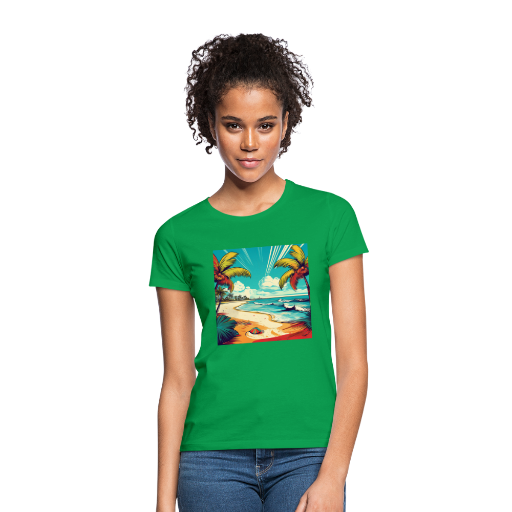 T-Shirt Ladies Mexico "Paradise Tulum" - Kelly Green