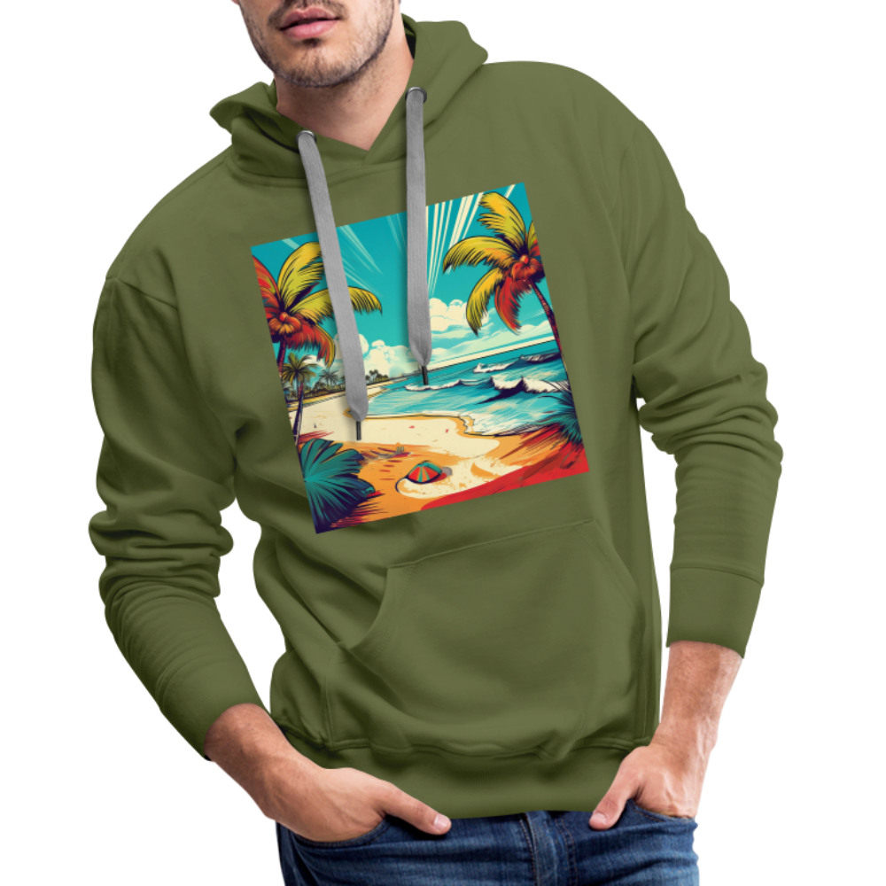 Hoodie Mexico "Paradise Tulum" - Olivgrün