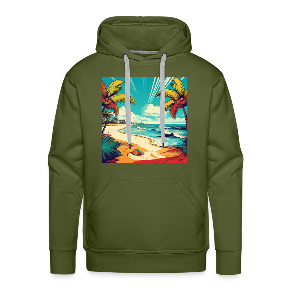 Hoodie Mexico "Paradise Tulum" - Olivgrün