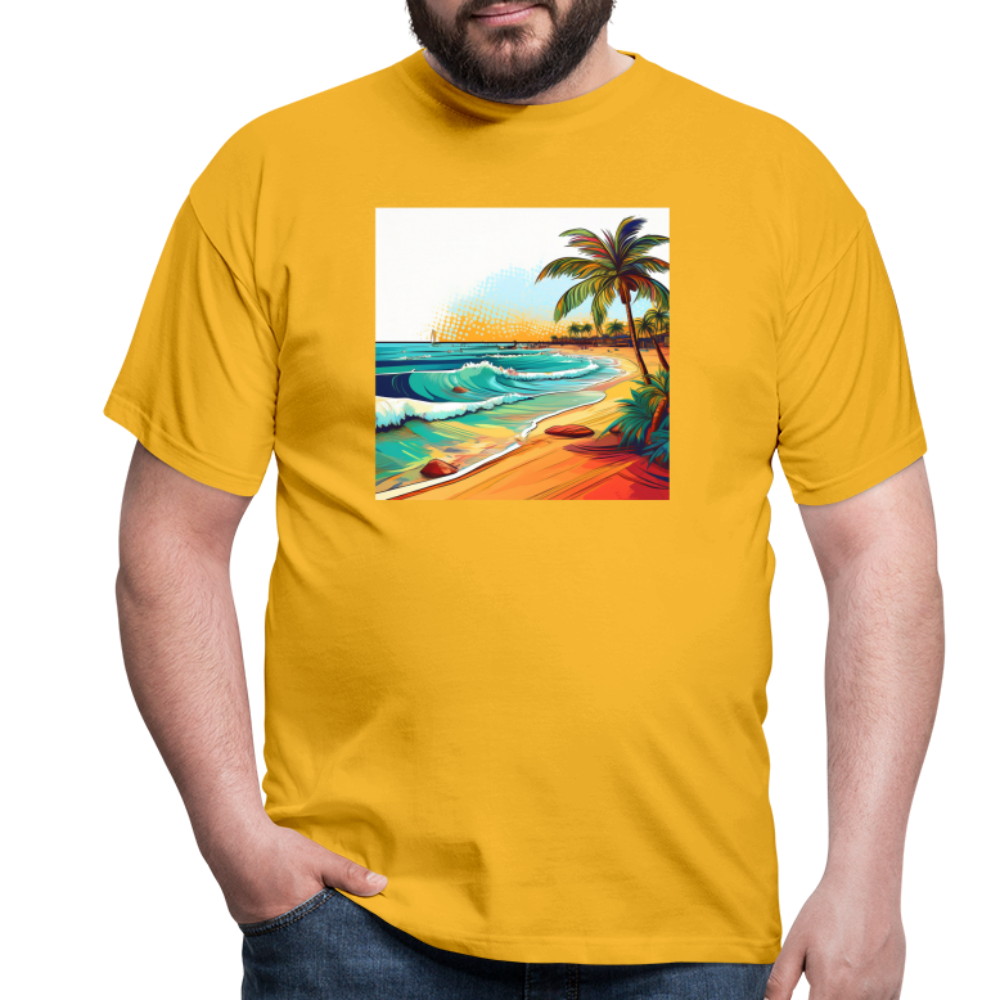T-Shirt Mexico "Paradise Cancun" - Gelb