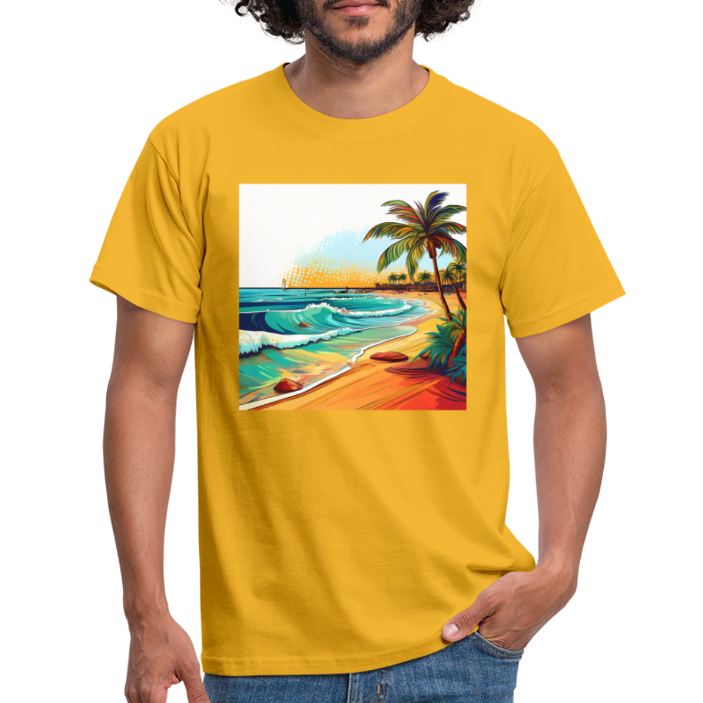 T-Shirt Mexico "Paradise Cancun" - Gelb