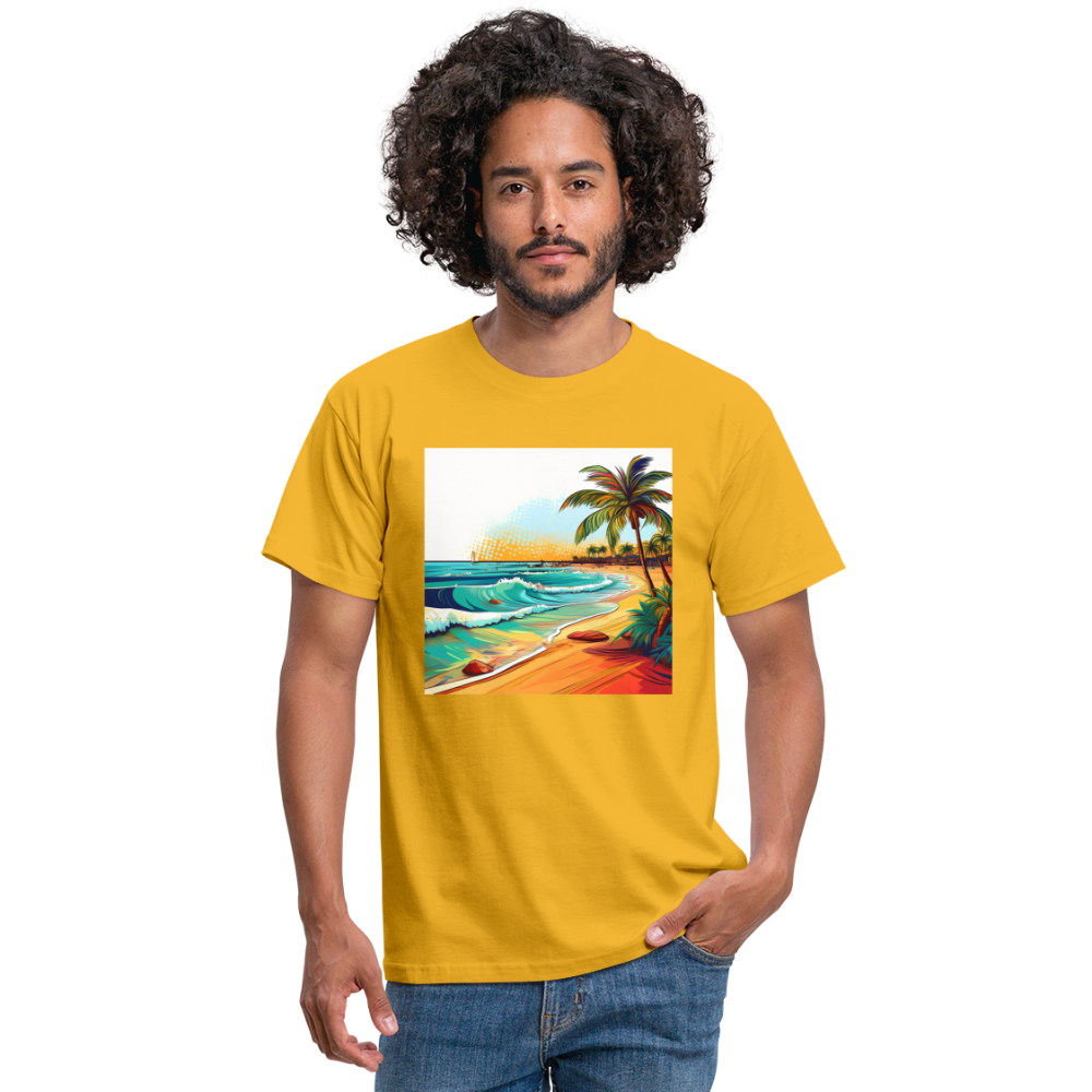 T-Shirt Mexico "Paradise Cancun" - Gelb