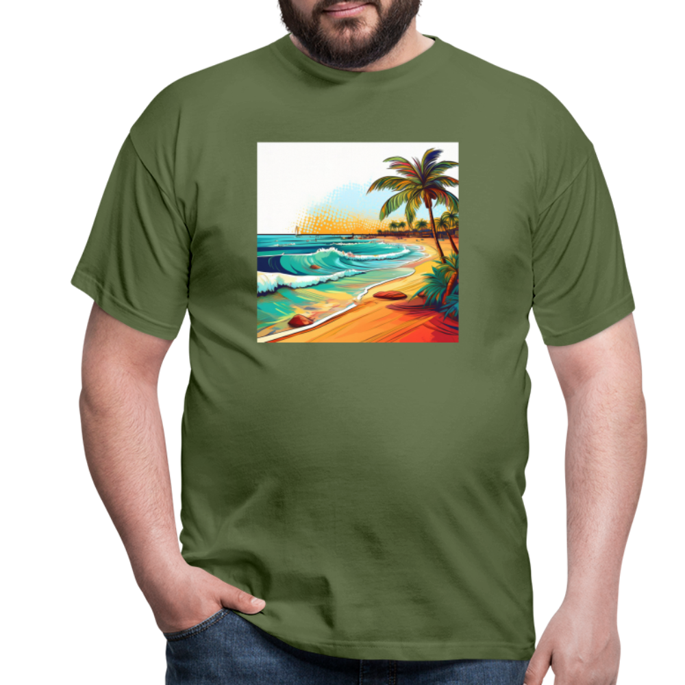 T-Shirt Mexico "Paradise Cancun" - Militärgrün