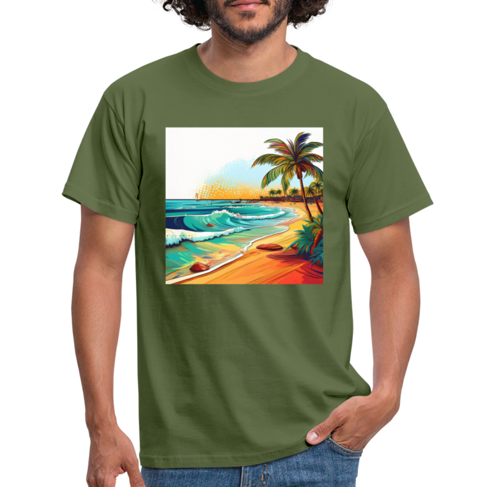 T-Shirt Mexico "Paradise Cancun" - Militärgrün