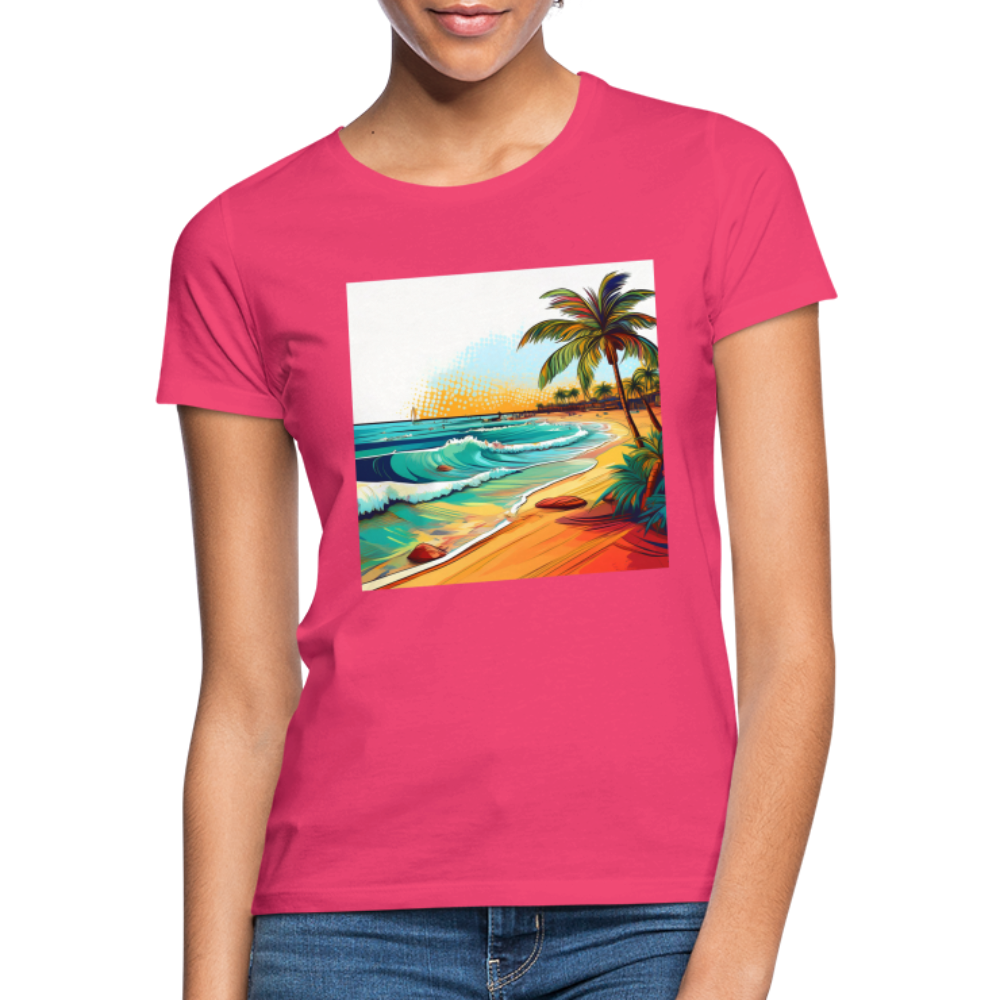 T-Shirt Ladies Mexico "Paradise Cancun" - Azalea