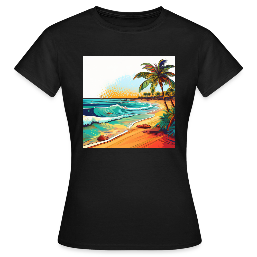 T-Shirt Ladies Mexico "Paradise Cancun" - Schwarz