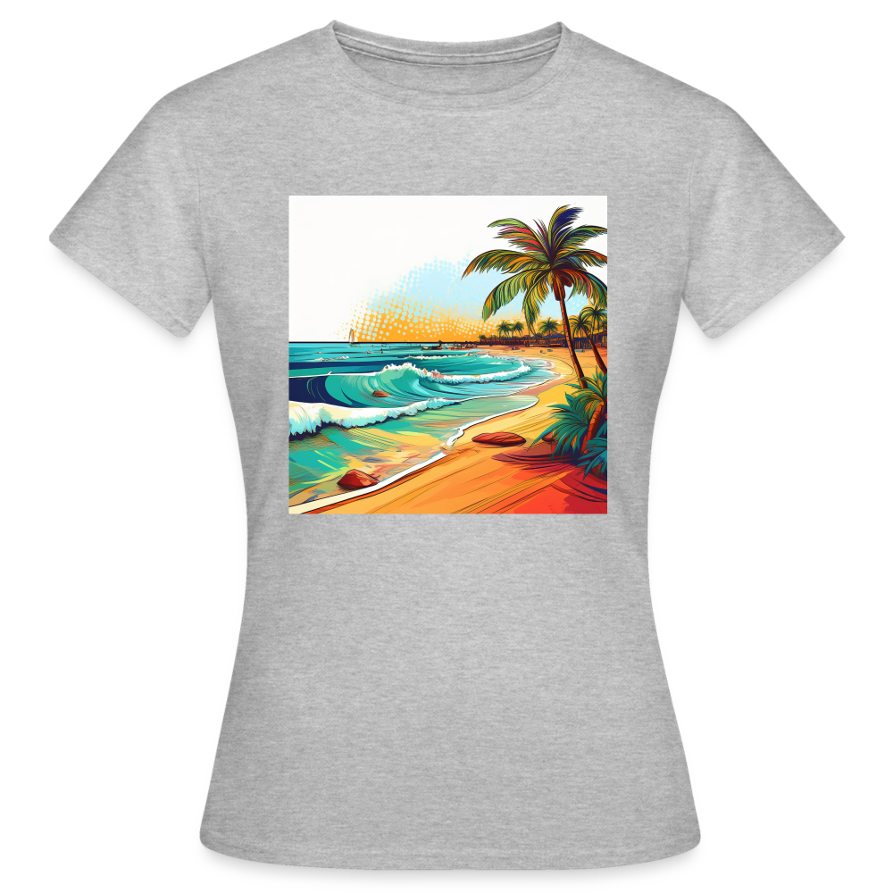 T-Shirt Ladies Mexico "Paradise Cancun" - Grau meliert