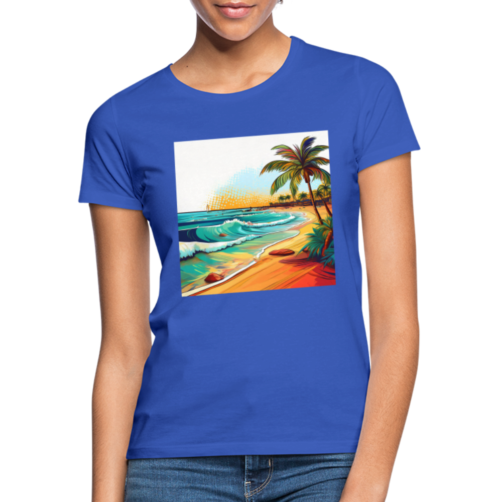 T-Shirt Ladies Mexico "Paradise Cancun" - Royalblau