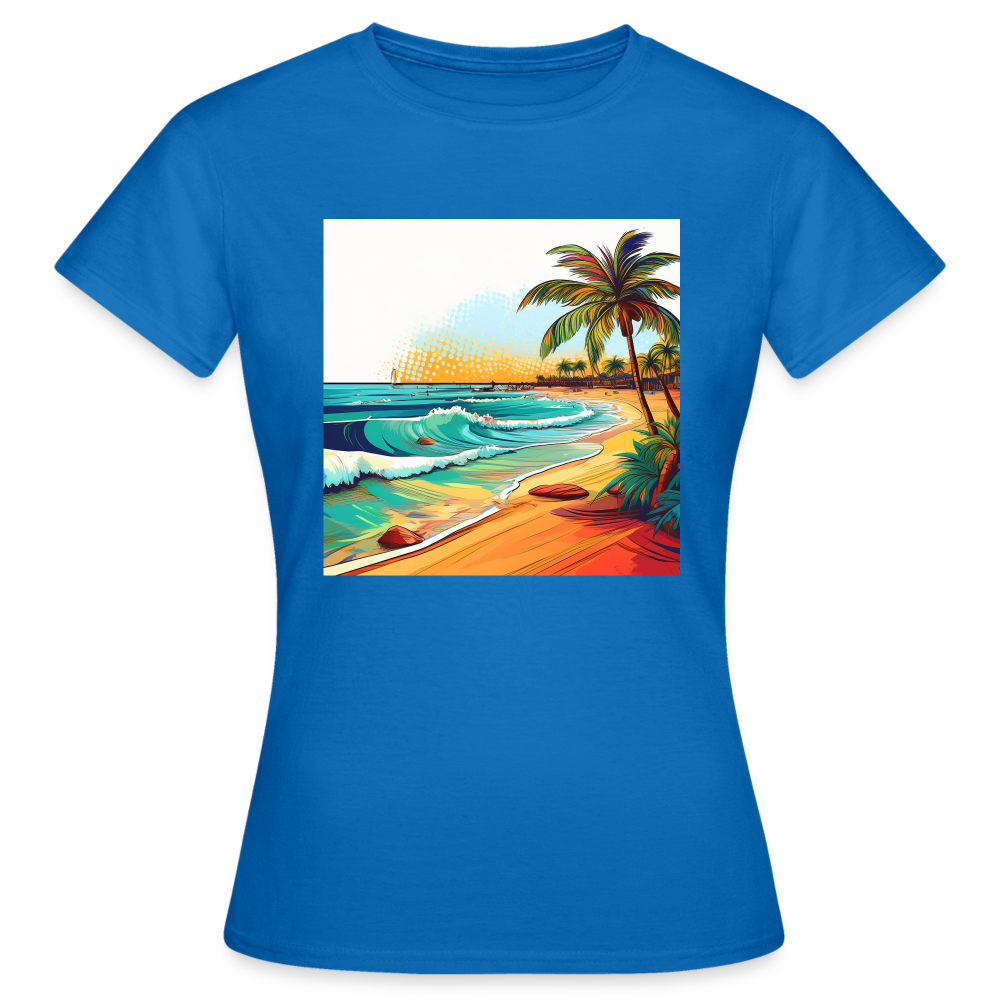 T-Shirt Ladies Mexico "Paradise Cancun" - Royalblau