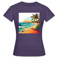T-Shirt Ladies Mexico "Paradise Cancun" - Dunkellila