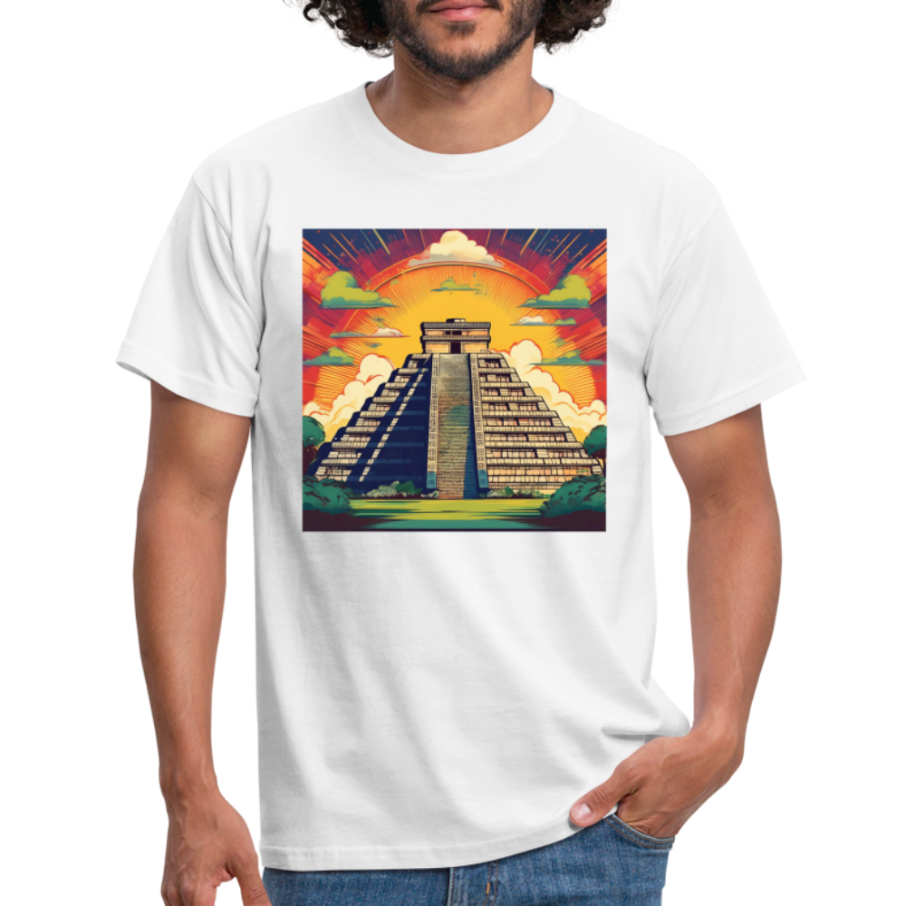 T-Shirt Mexico "Pyramide" - Weiß
