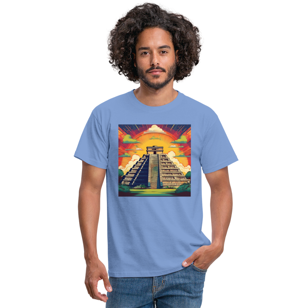 T-Shirt Mexico "Pyramide" - carolina blue