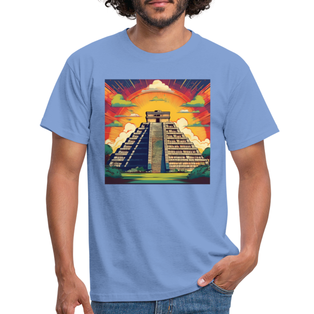 T-Shirt Mexico "Pyramide" - carolina blue