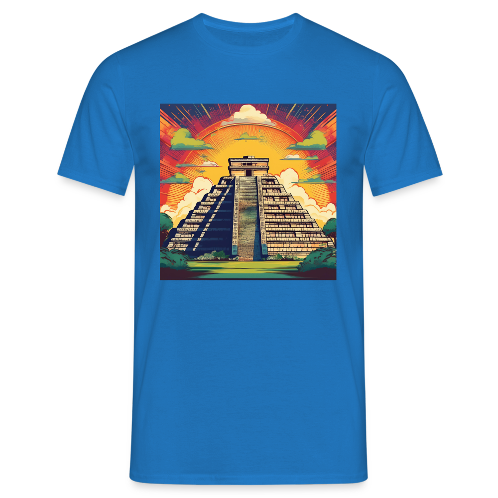 T-Shirt Mexico "Pyramide" - Royalblau